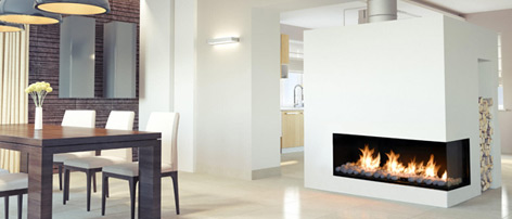 Flare Right Corner Fireplaces