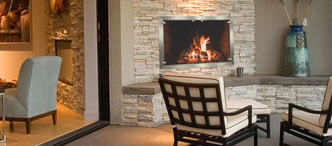 Stoll Stainless Glass Fireplace Door