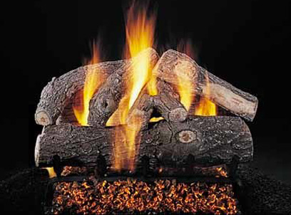 Frosted Oak Gas Log Set