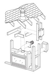 Direct Vent fireplace diagram